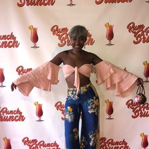 Spread your wings long sleeve cropped top